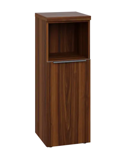 SIN 3 - 4DN kancelářská skříň, 1-dveřová/nika, pravá, 1120x400x400, ořech královský